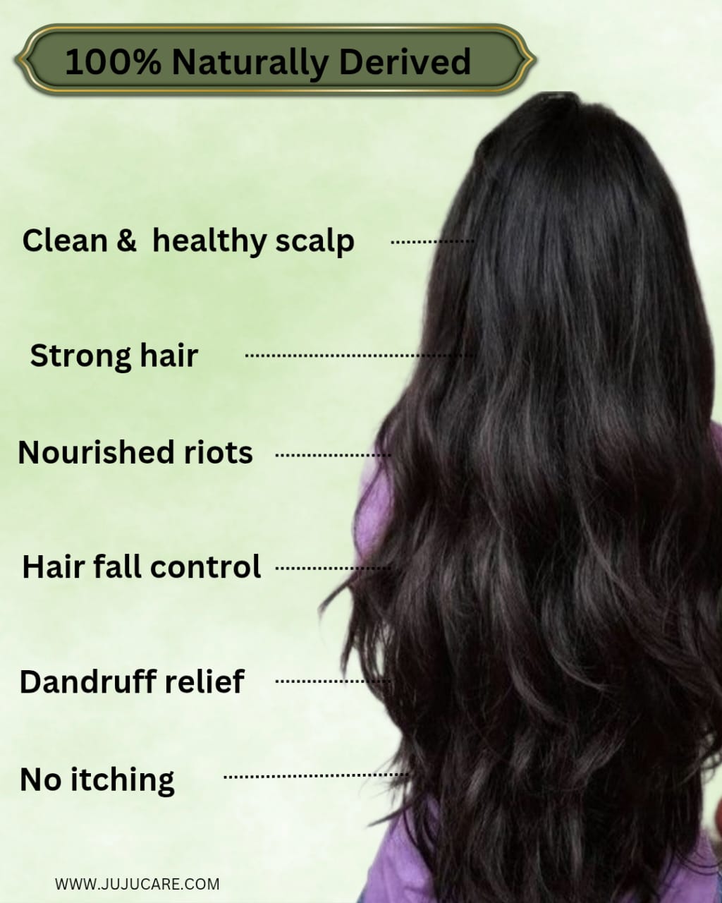 JUJU's Anti Hairfall Rosemary Sulfate Free Shampoo 300ml - Image 5